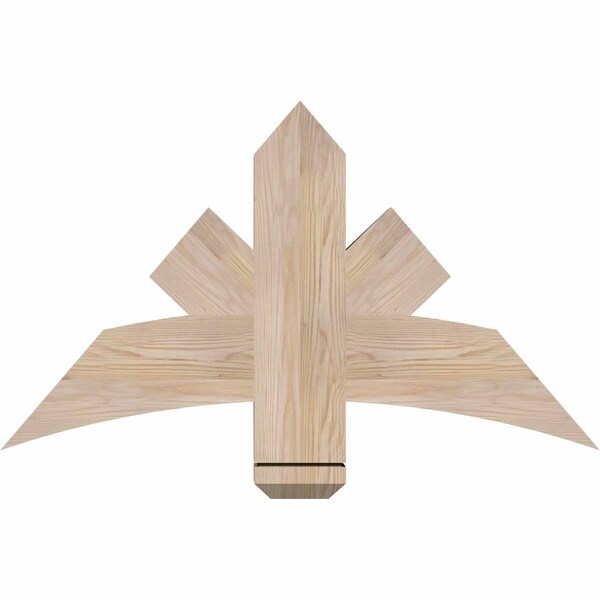 Ekena Millwork Alberta Smooth Timber Gable Bracket, Douglas Fir, 36"W x 21"H x 3 1/2"D x 5 1/2"F, 14/12 Pitch GBW036X21X0406ALB00SDF - main